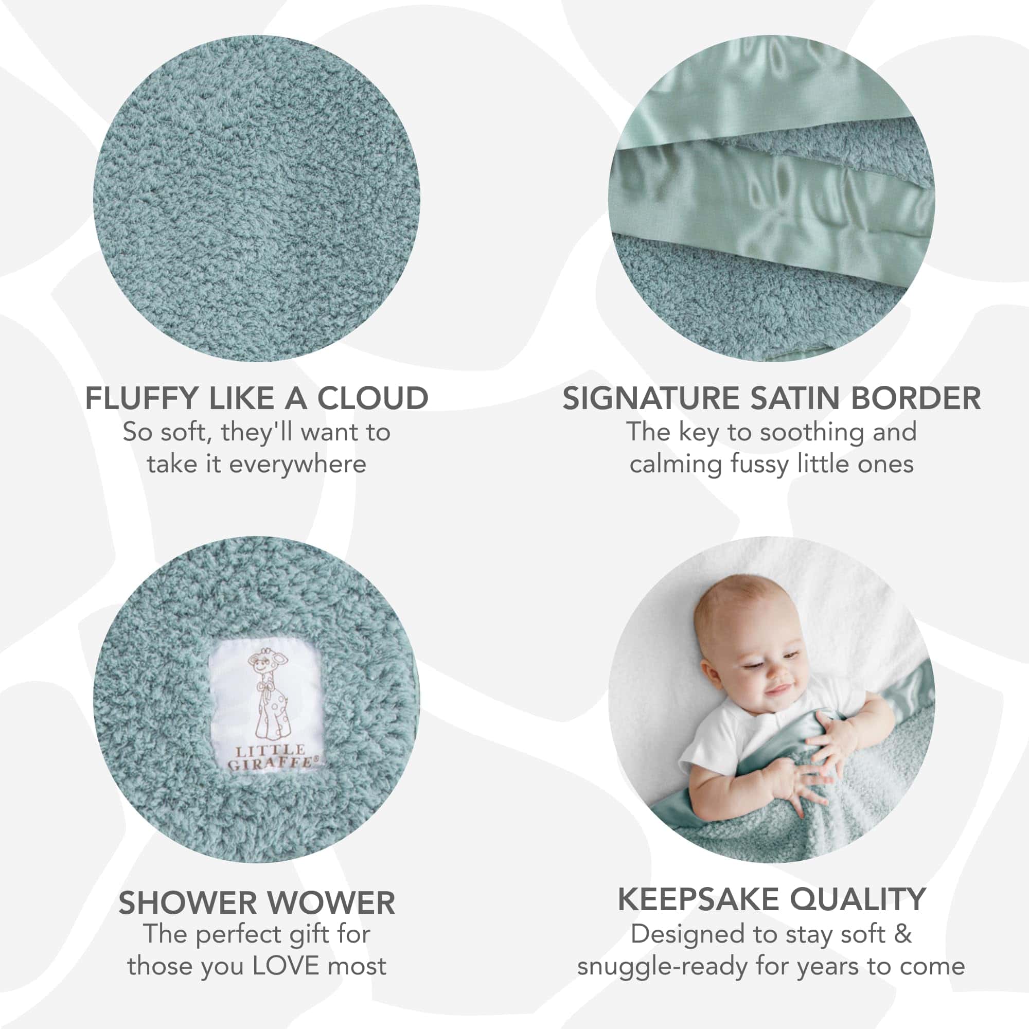 Manta de bebé Little Giraffe - Manta suave de Chenilla con - Imagen 4