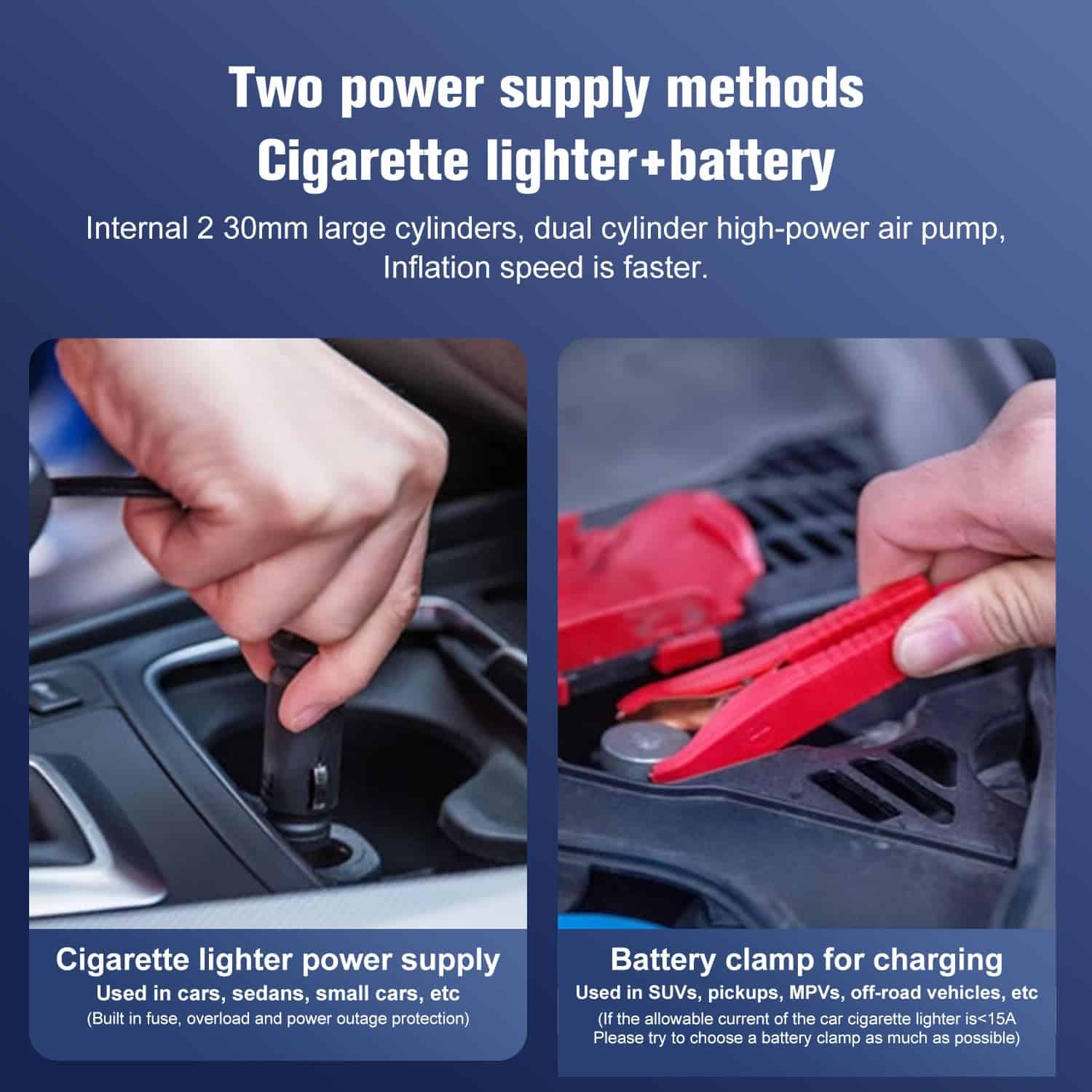 Inflador de llantas Tirewell, Compresor de aire portátil, - Imagen 7