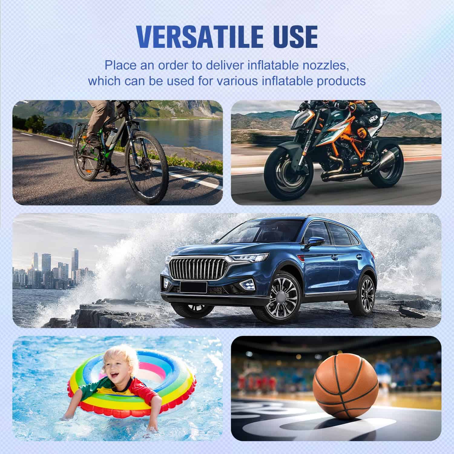 Inflador de llantas Tirewell, Compresor de aire portátil, - Imagen 8