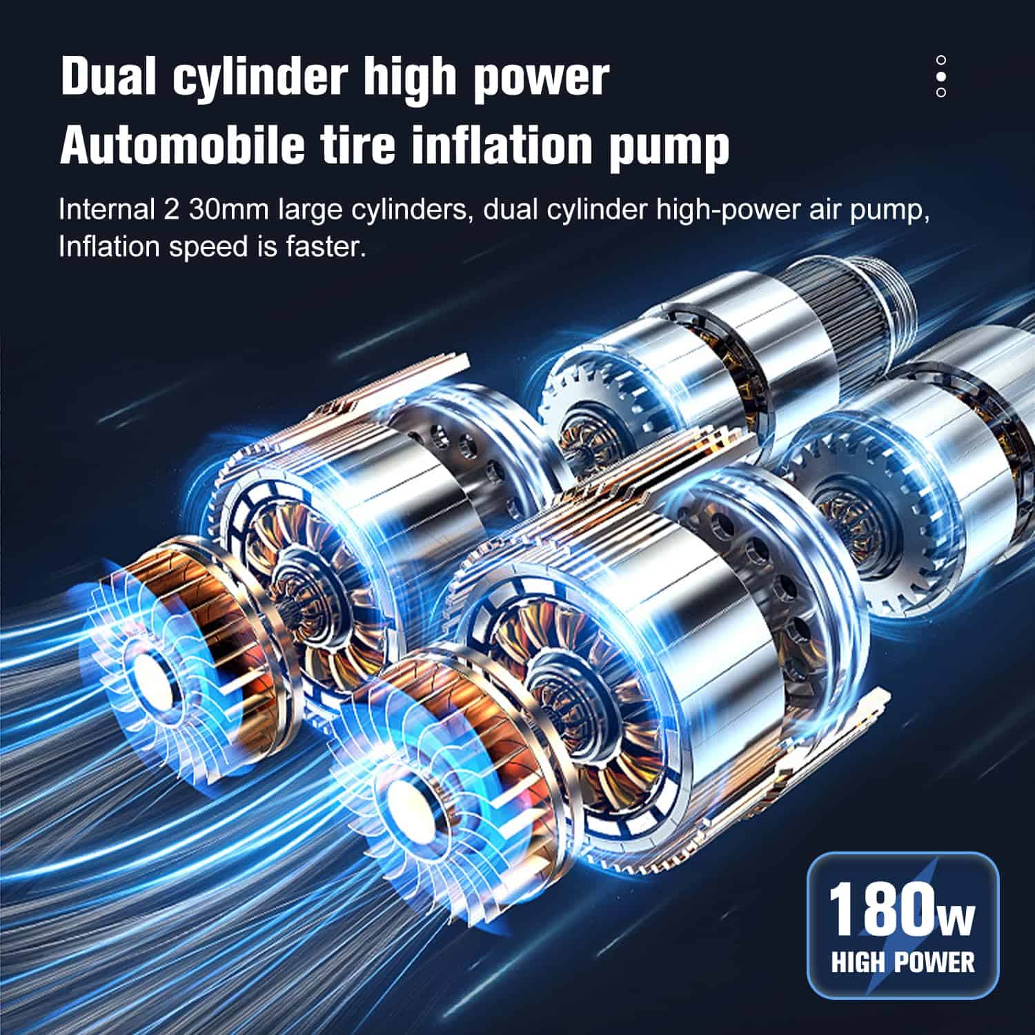 Inflador de llantas Tirewell, Compresor de aire portátil, - Imagen 9