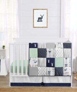 Set de Cuna para Bebé de Niño con Diseño de Ciervo en Tonos