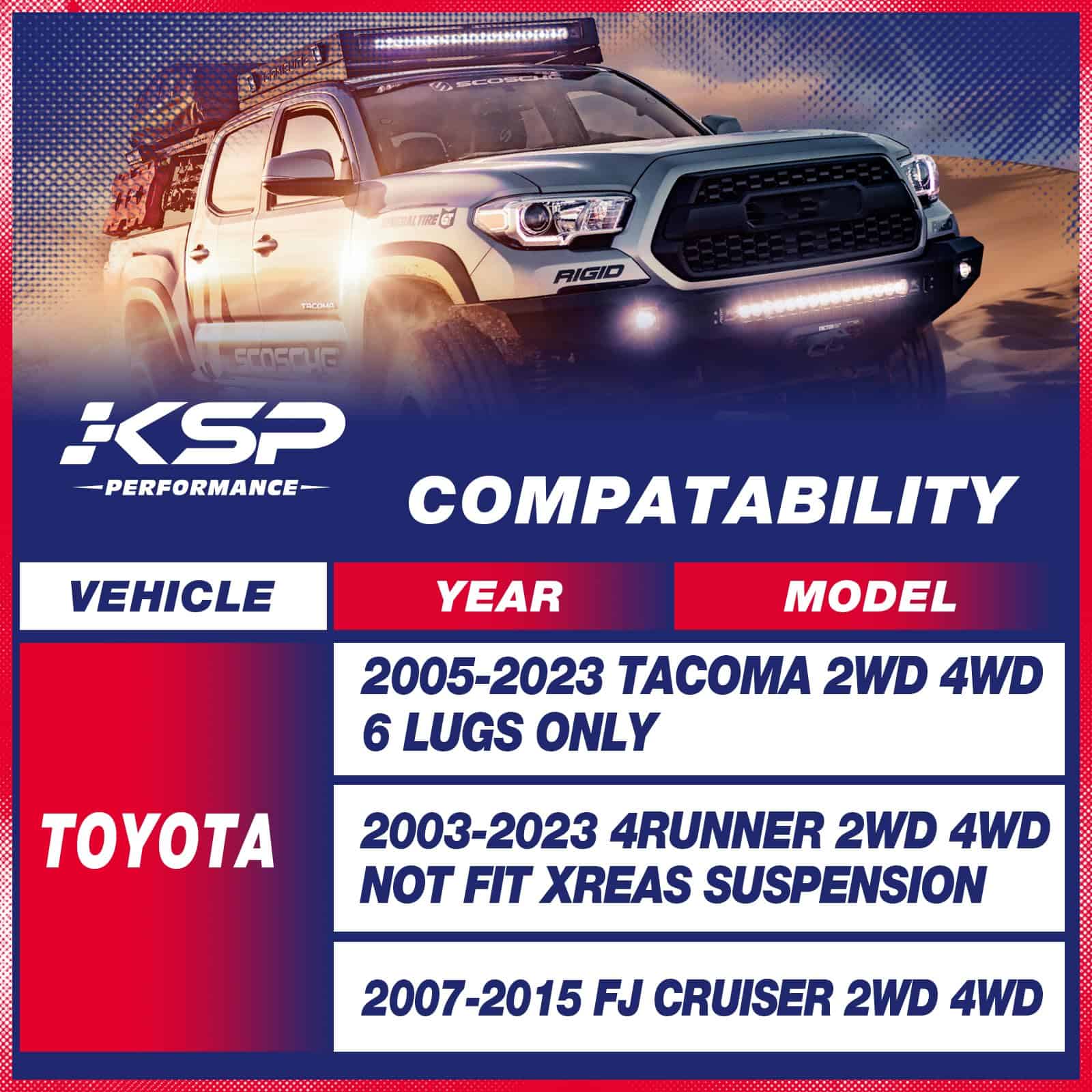 KSP 3" Front Leveling Lift Kits compatibles para Tacoma - Imagen 3
