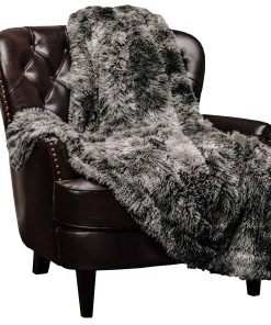 Manta de piel de lobo premium Chanasya: suave y esponjosa