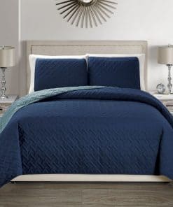 Juego de Colcha/Edredón Reversible de Microfibra con