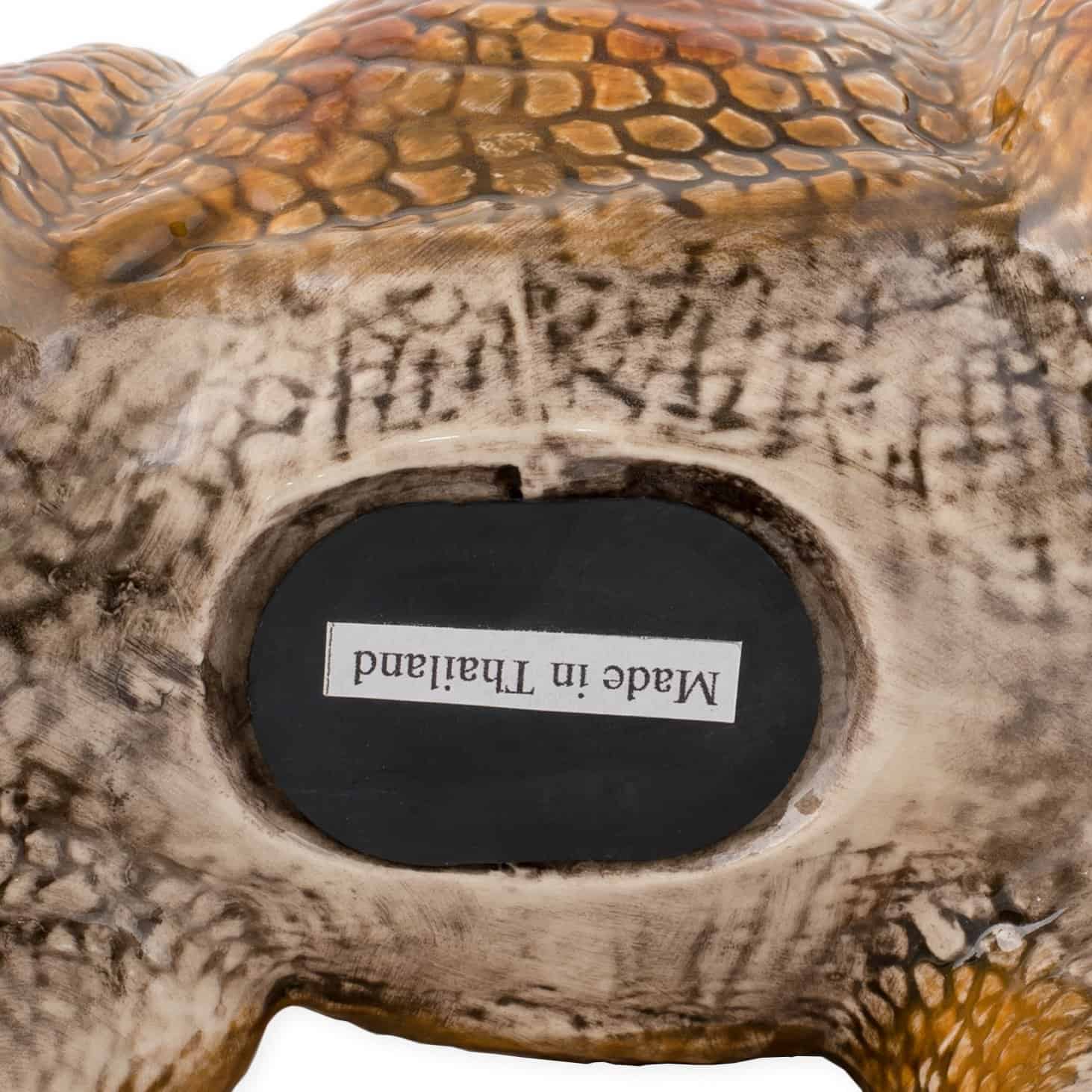 Alcancía en forma de Triceratops de cerámica esmaltada - Imagen 5