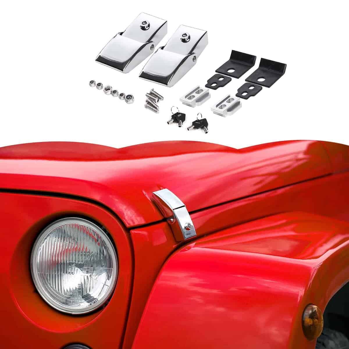 Kit de pestillos de capó de acero inoxidable Routen para