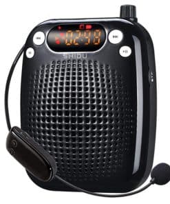 Amplificador de Voz SHIDU con Micrófono Inalámbrico UHF,