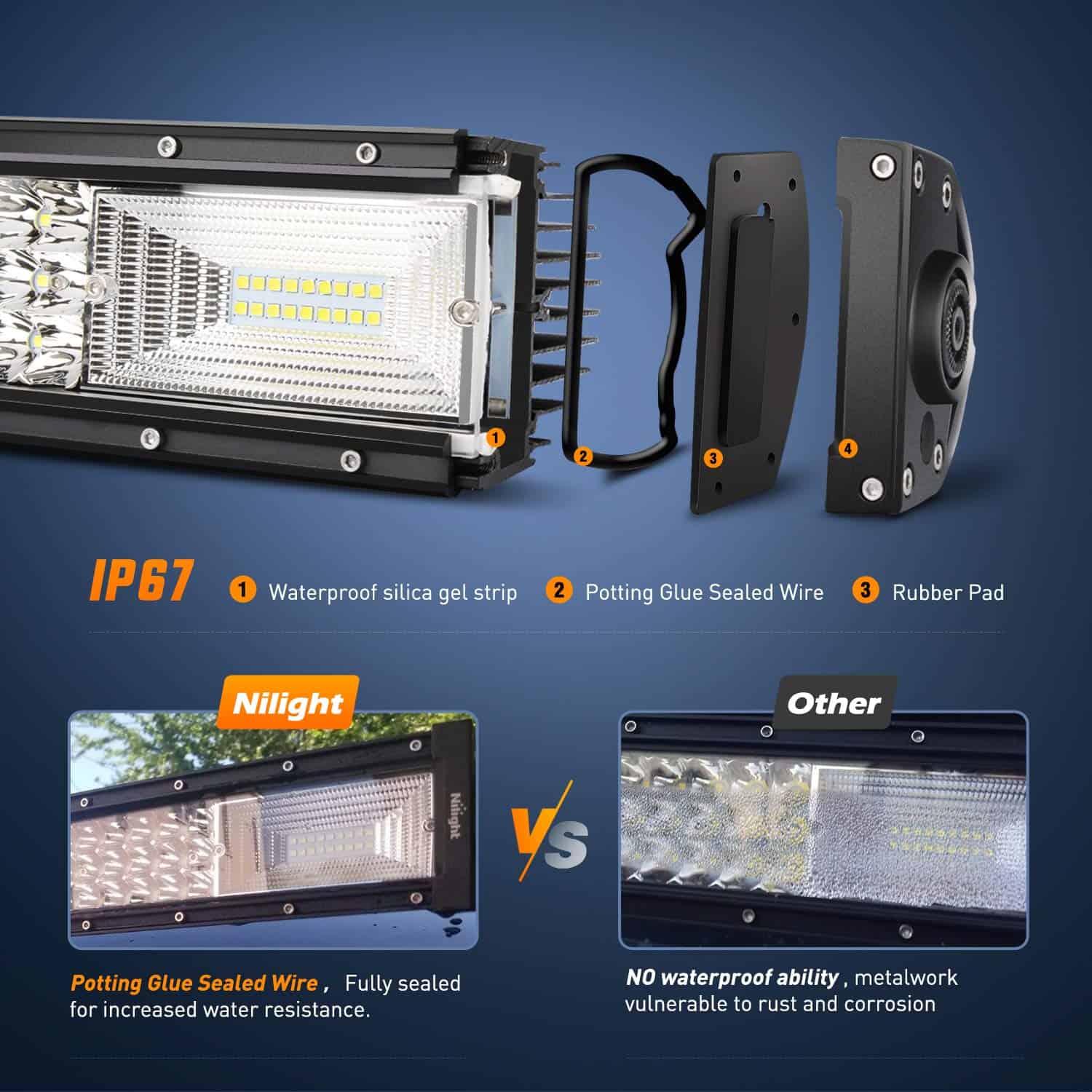 Nilight - 18015C-A Barra de Luz LED, 52 Pulgadas, 783W, - Imagen 6