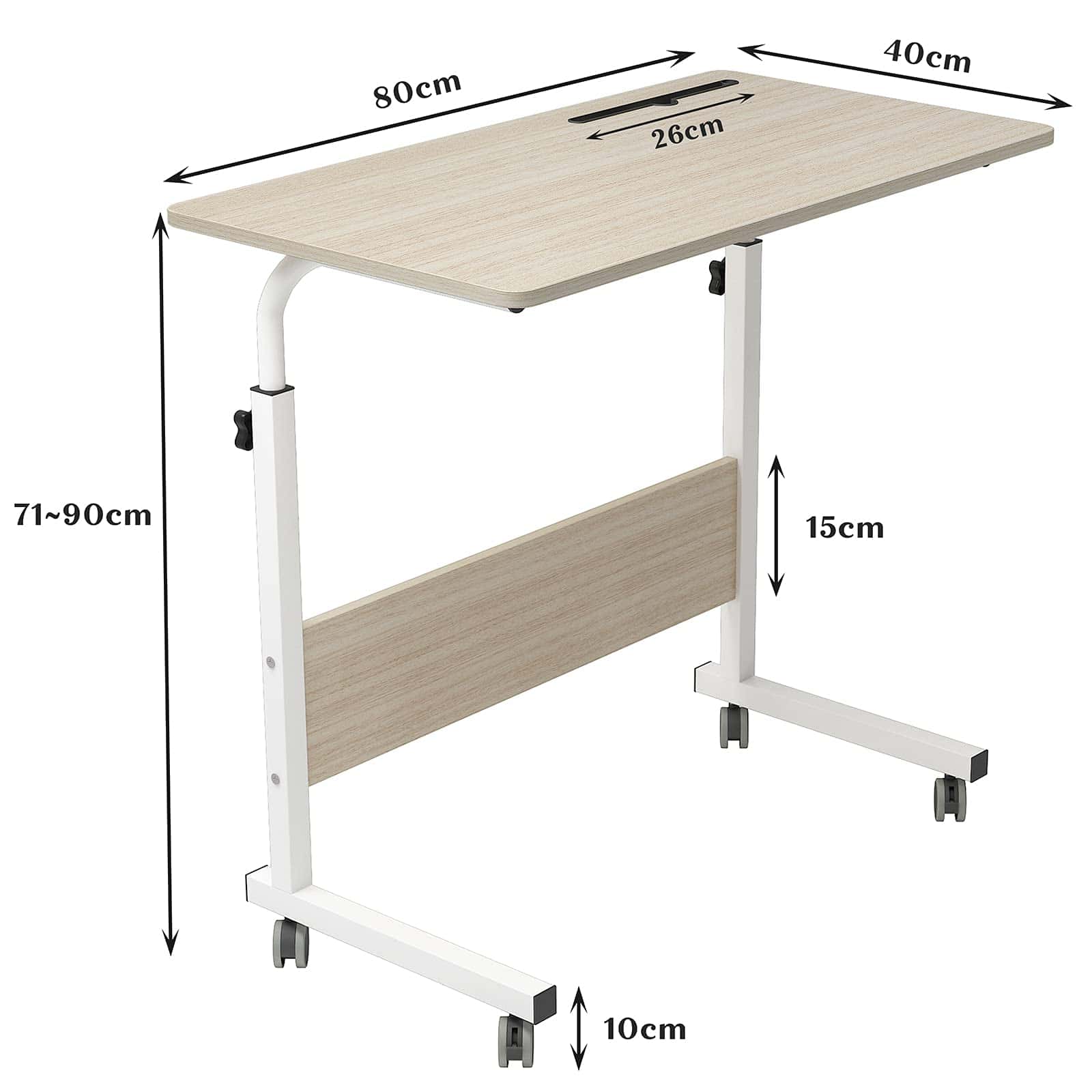 Mesa Auxiliar DlandHome 31.4 Pulgadas con Porta Tablet y - Imagen 5