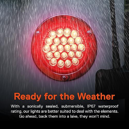 Luces traseras LED redondas de 4 pulgadas TRUE MODS 4pc - Imagen 4