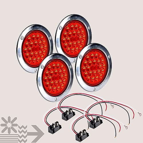 Luces traseras LED redondas de 4 pulgadas TRUE MODS 4pc - Imagen 9
