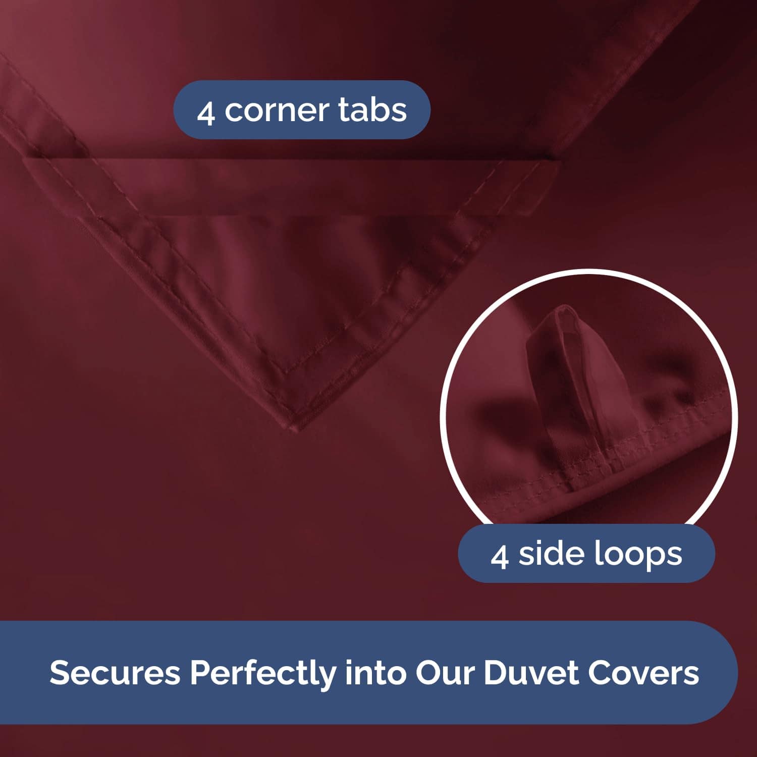 Edredón Alternativo de Tamaño Cal King, Borgoña - Cálido, - Imagen 6