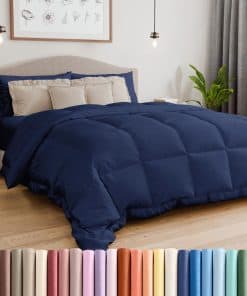 Colcha Alternativa de Plumón Tamaño King, Color Azul Marino