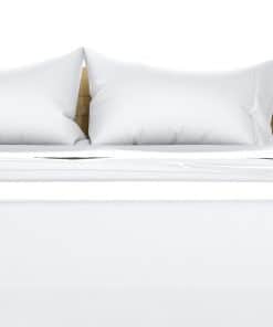 TEXAS LINEN CO. Juego de sábanas blancas de algodón egipcio