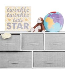 Mueble organizador de 5 cajones con marco de acero de