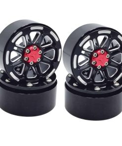 Juego de 4 llantas de metal de 1.9 pulgadas con bloqueo de