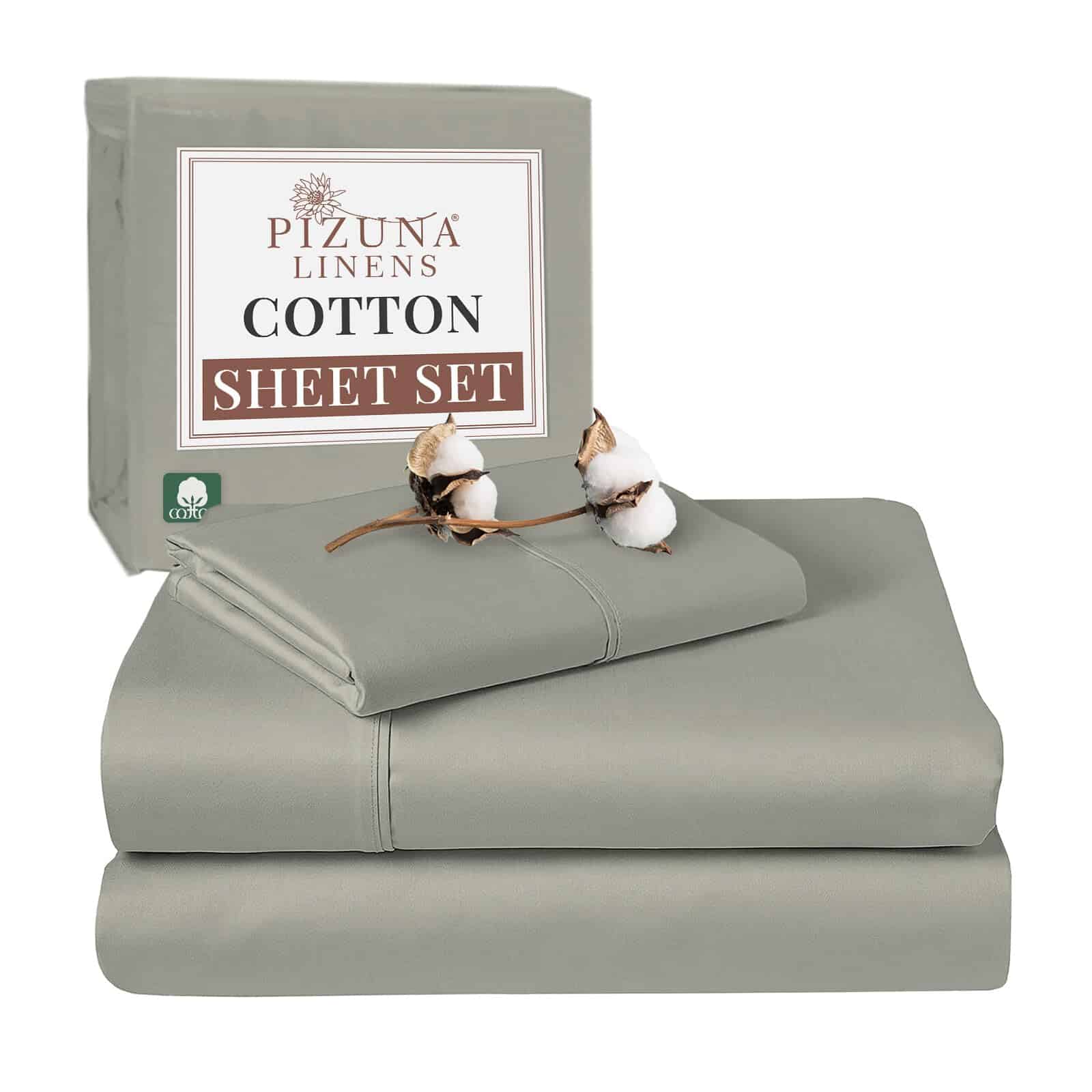 Juego de sábanas de 100% algodón Puro Twin XL Size, lujosas