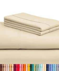 LuxClub Juego de Sábanas Completo de 4 Piezas Tamaño Full