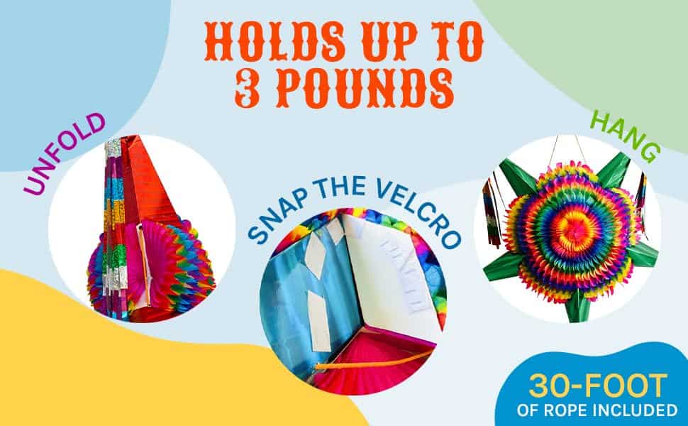 Piñata Estrella Extra Grande con Conos Verdes y Cuerda de - Imagen 6