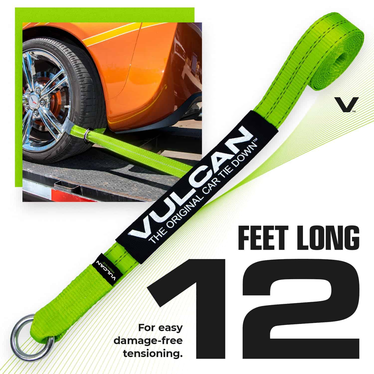 VULCAN Amarre para Rin de Auto con Trinquetes - 2 Pulgadas - Imagen 6