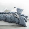 Set de ropa de cama de chambray de algodón lavado Eikei en