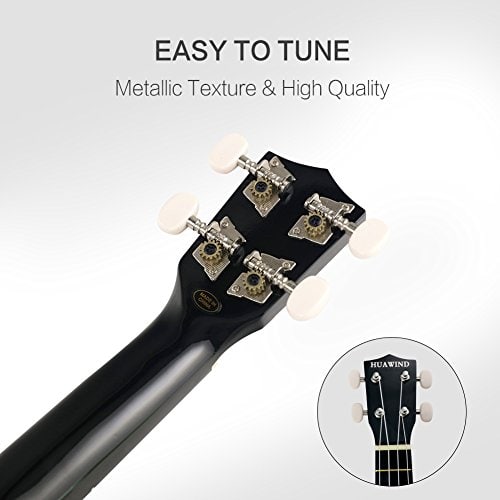 HUAWIND 21 Pulgadas Soprano Ukulele para Principiantes, - Imagen 5