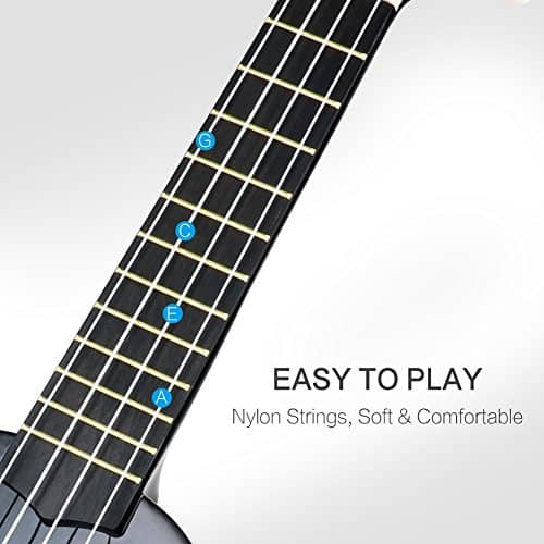 HUAWIND 21 Pulgadas Soprano Ukulele para Principiantes, - Imagen 4