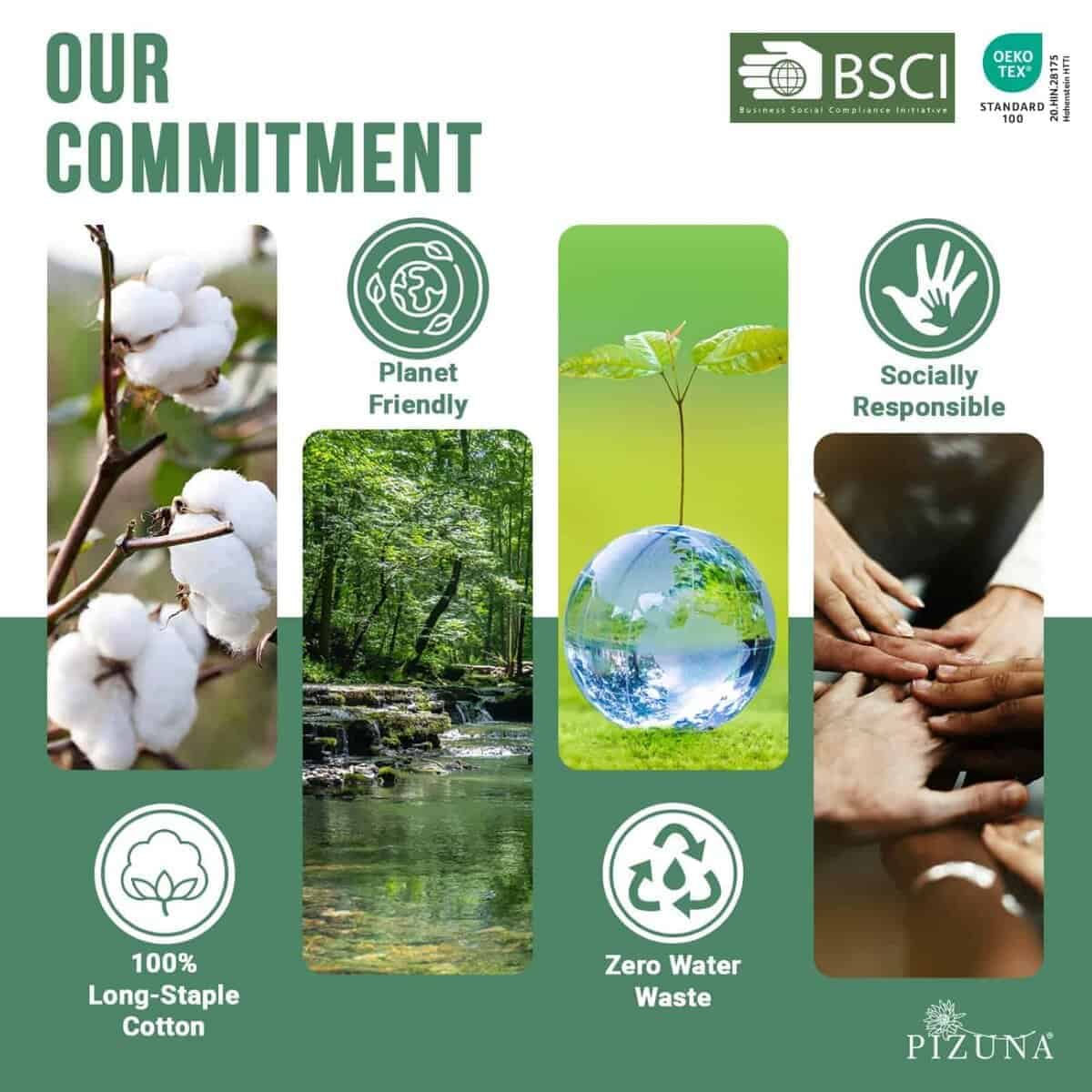 Sábana Plana de Algodón Puro 100% Pizuna para Cama Completa - Imagen 6