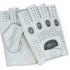 Guantes de Cuero Sin Dedos para Hombre Riparo -Blanco
