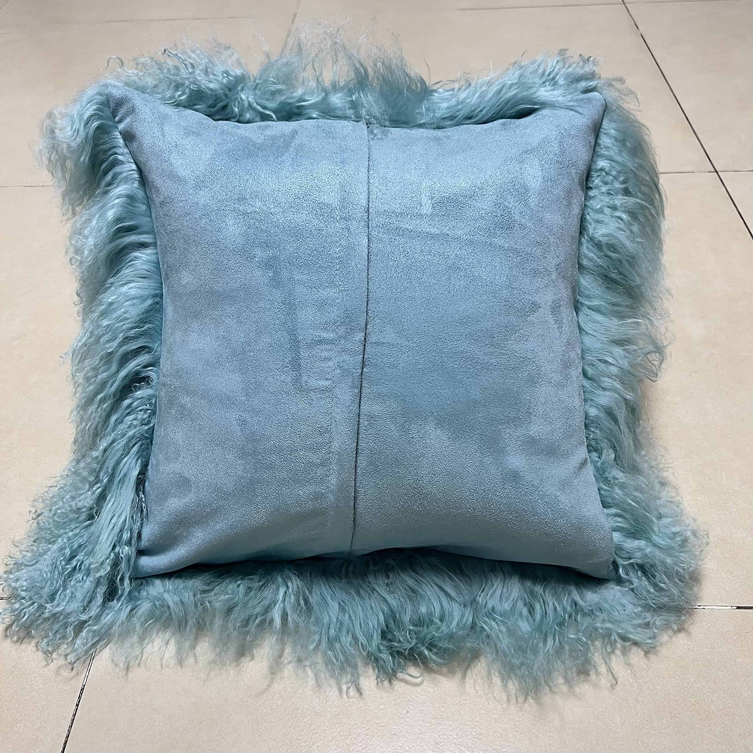 Funda de cojín/almohada de 100% auténtica piel de cordero - Imagen 3