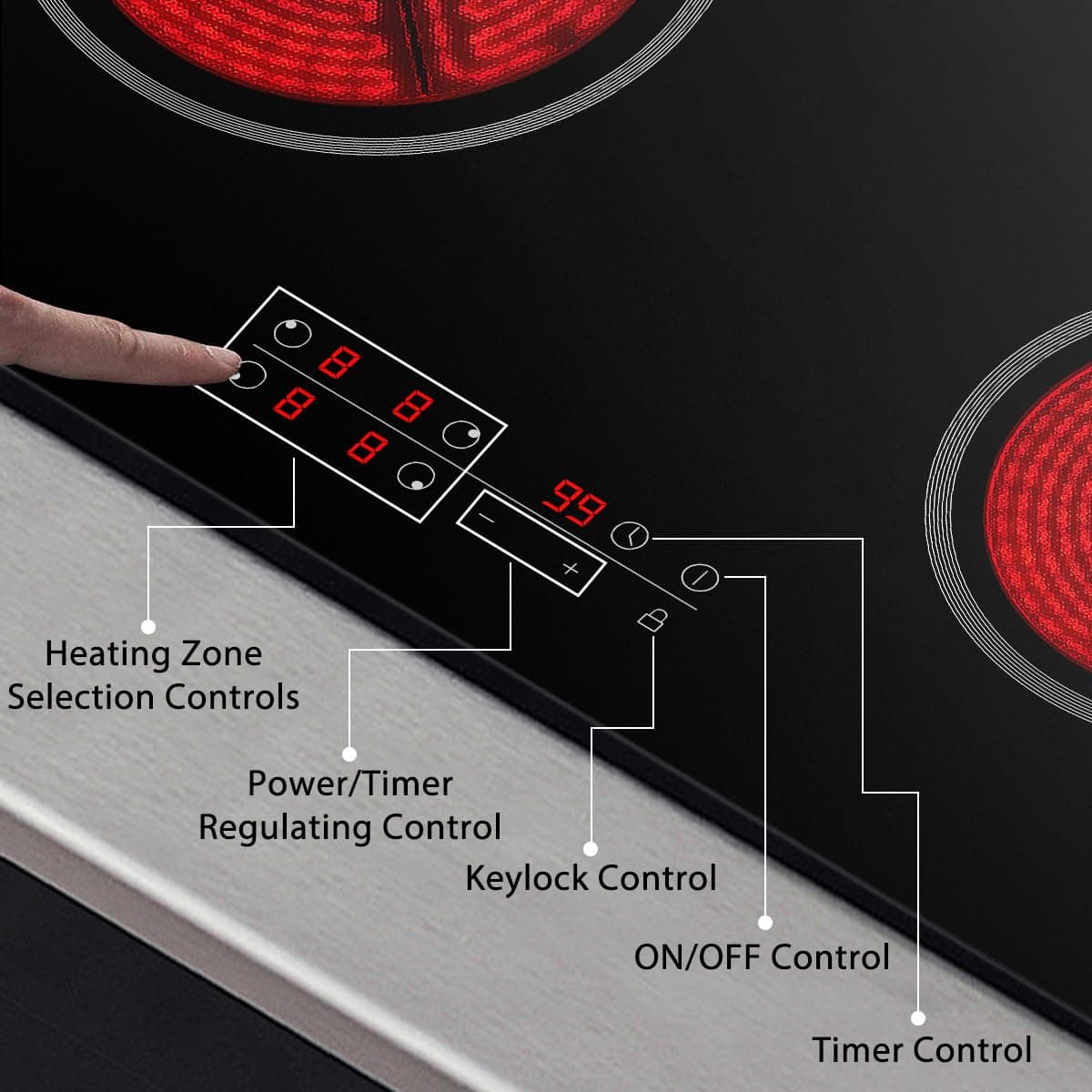 GASLAND Chef 24 Pulgadas Placa de Cocina Eléctrica 4 - Imagen 5