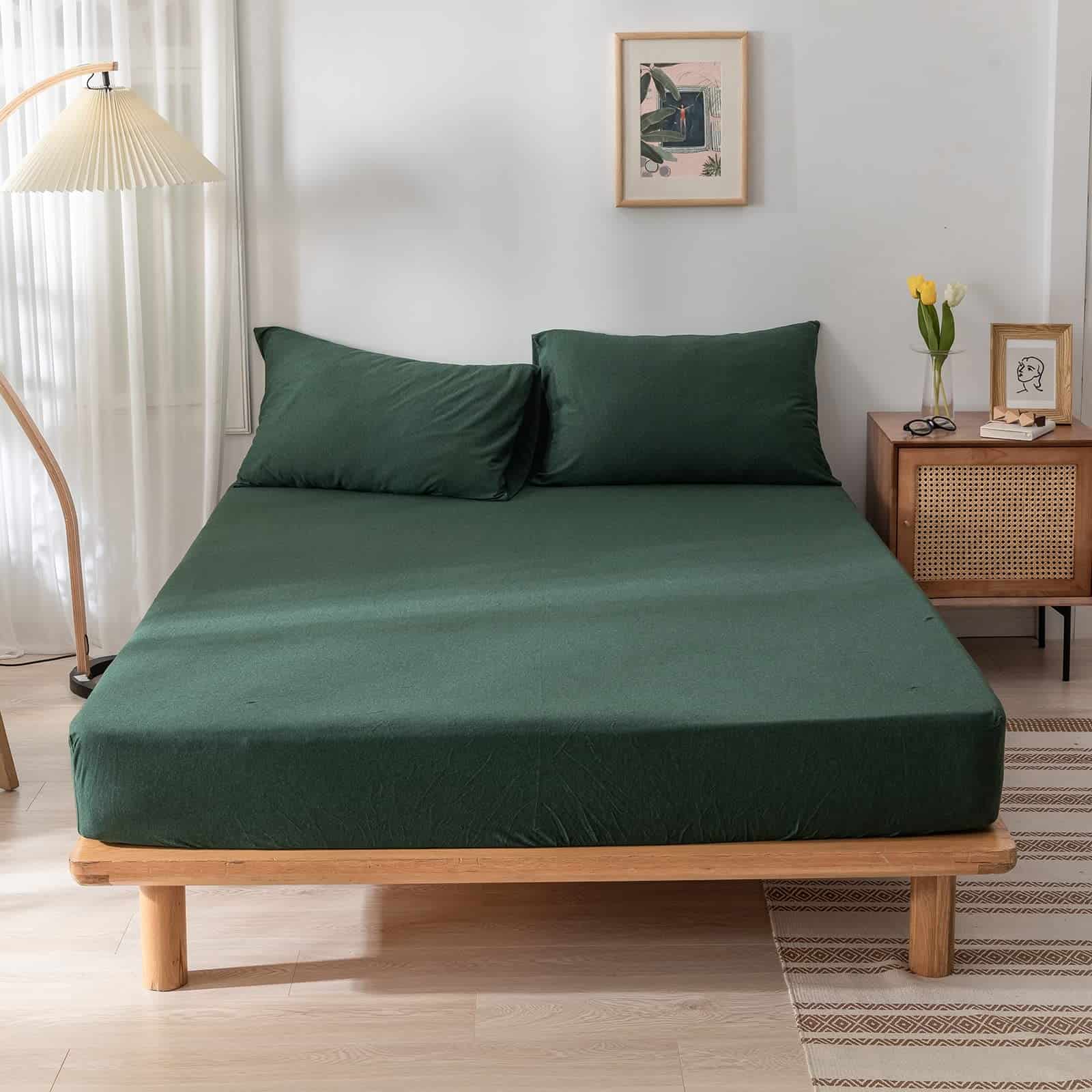 Sábana Ajustable para Cama King - Jersey de Punto 3 Piezas