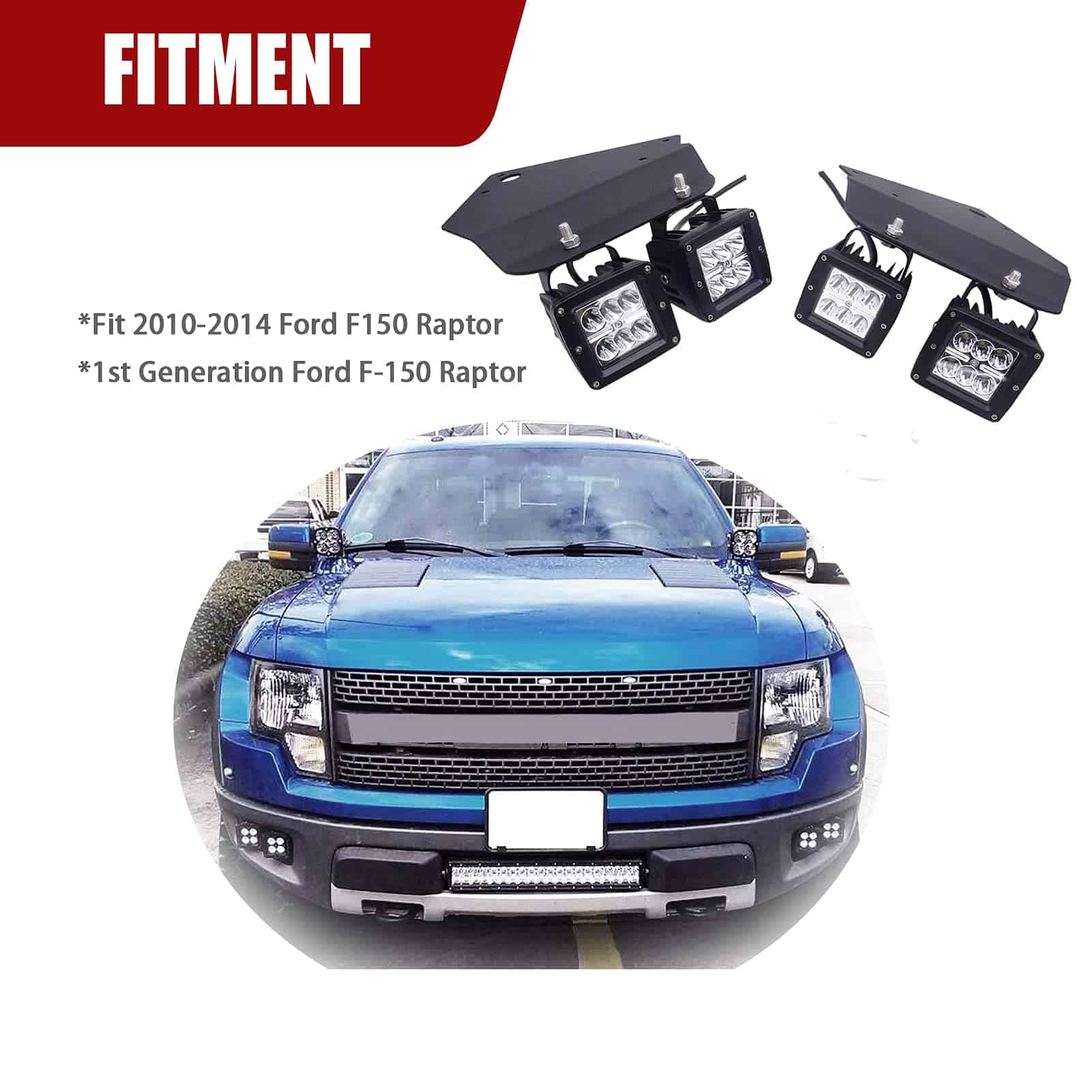 4X 24W Luz LED Pod & Soportes de Montaje Ocultos para - Imagen 3