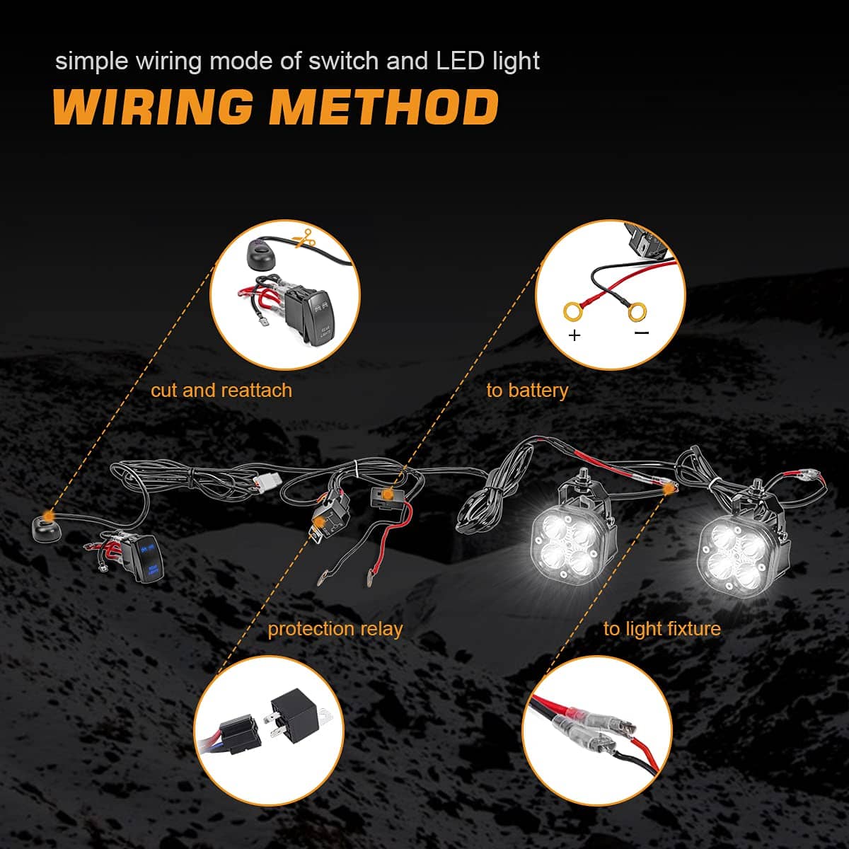 4X 24W Luz LED Pod & Soportes de Montaje Ocultos para - Imagen 8