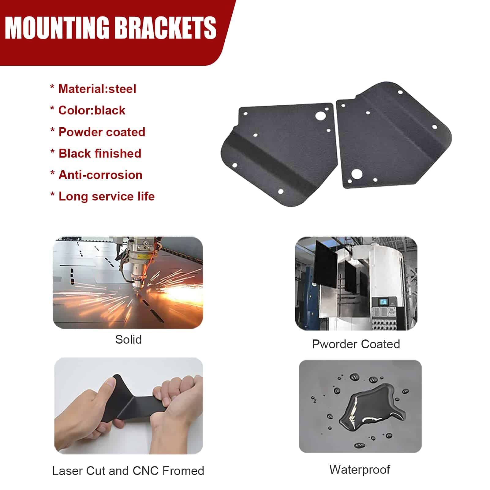4X 24W Luz LED Pod & Soportes de Montaje Ocultos para - Imagen 4