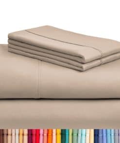 Conjunto de sábanas LuxClub de 4 piezas para cama Queen,