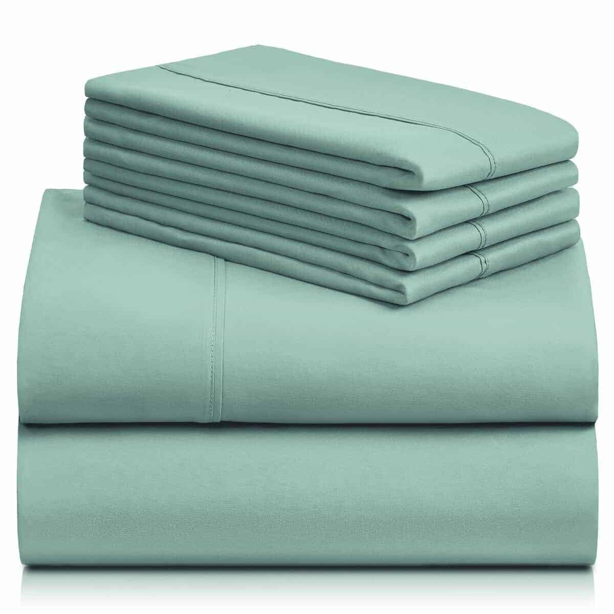 Juego de sábanas LuxClub de 6 piezas para -Teal Claro - Imagen 9