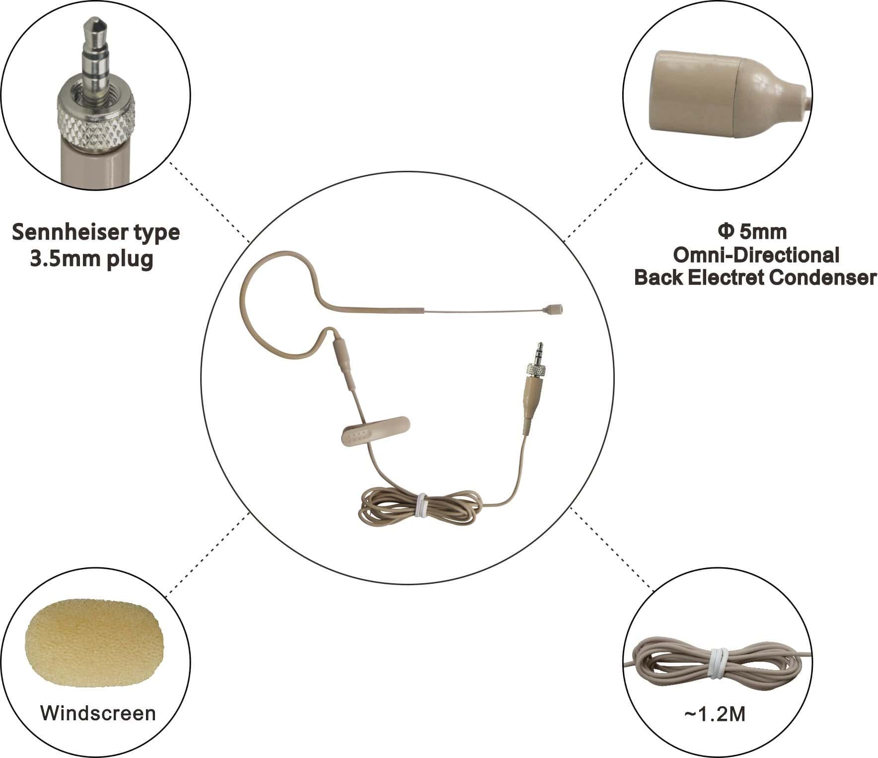 Micrófono Omni-direccional de Gancho Individual HEIMU, - Imagen 4