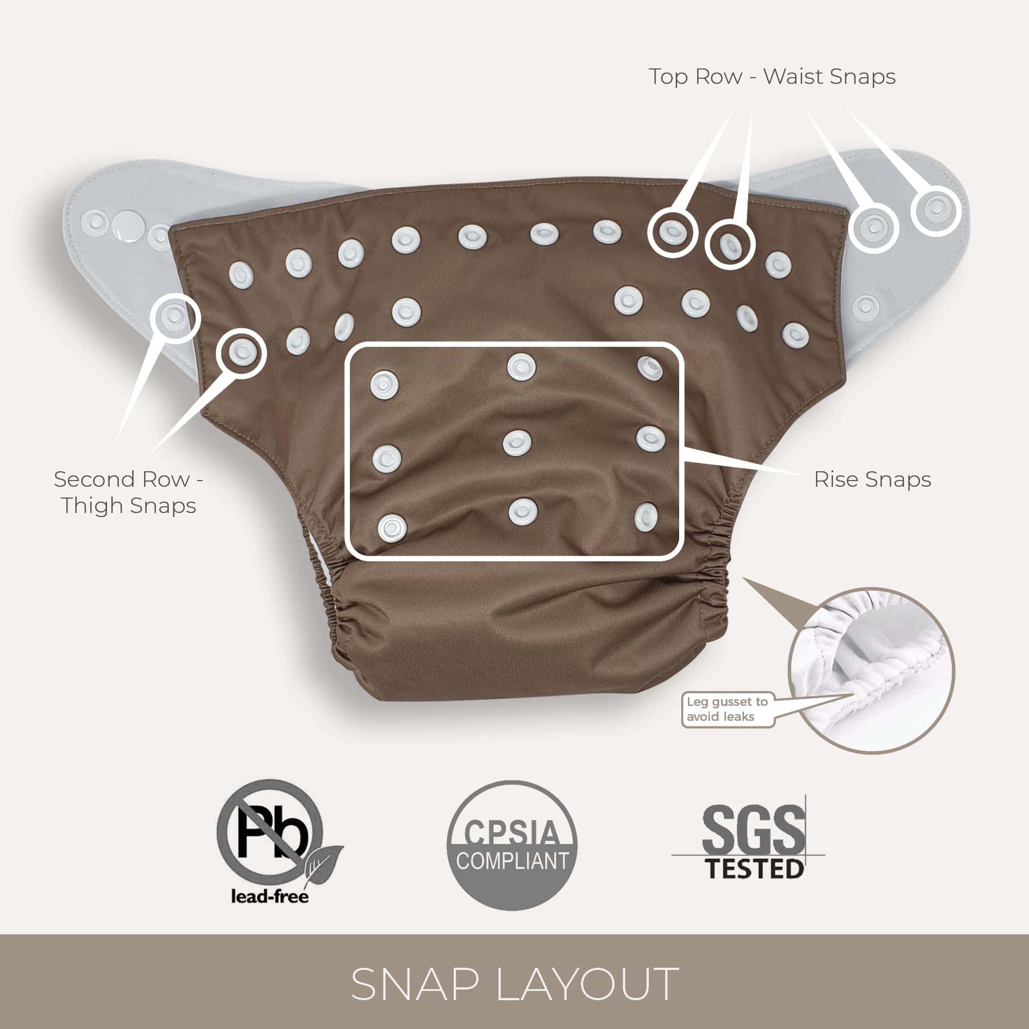 Paquete de 4 pañales de tela con bolsillo The Bee's Knees - Imagen 5