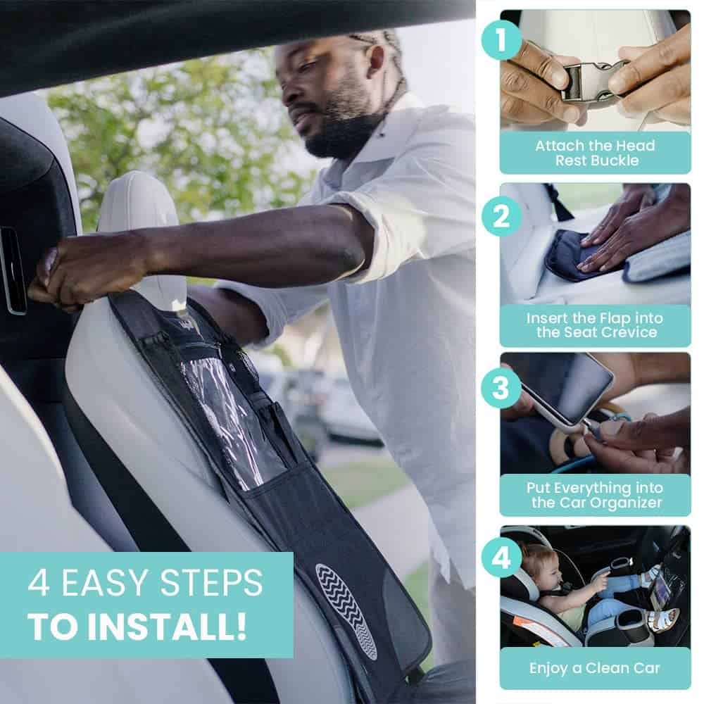 Organizador de Asiento de Auto Lulyboo para Silla de Bebé - - Imagen 9