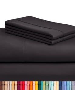 Juego de sábanas LuxClub para Queen, 4 piezas, sábanas de