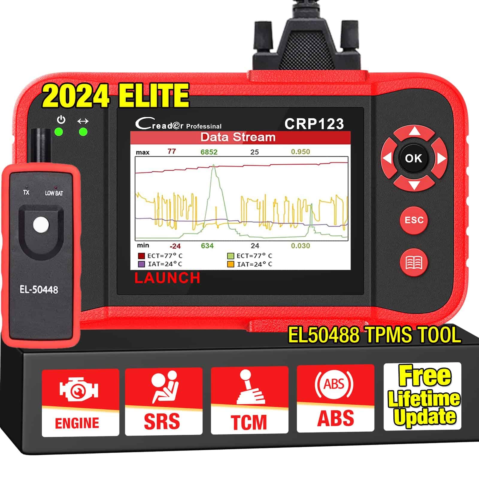 Lanzamiento 2024 Elite LAUNCH CRP123 Escáner OBD2 con