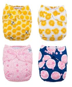 Paquete de 4 pañales de tela con bolsillo The Bee's Knees