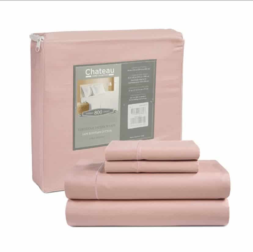 Juego de sábanas de algodón egipcio tamaño King, 4 piezas,