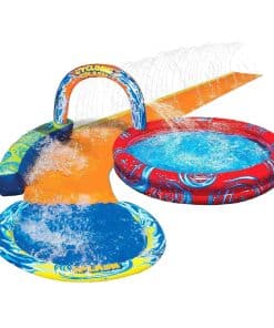 Parque acuático inflable Banzai Cyclone Splash con piscina,