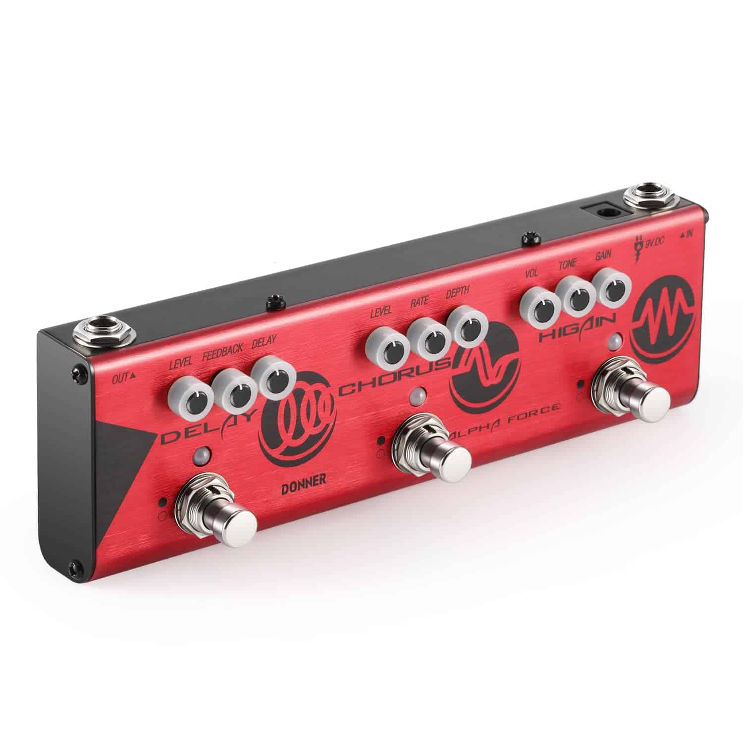 Pedal de Efectos de Guitarra Donner Alpha Force 3 en 1