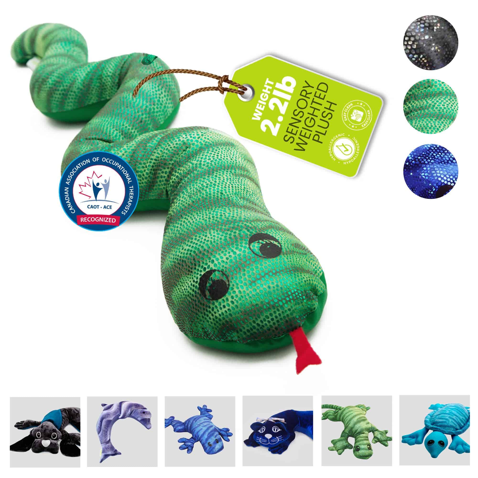 Peluche Serpiente Ponderada manimo para Niños y Adultos -