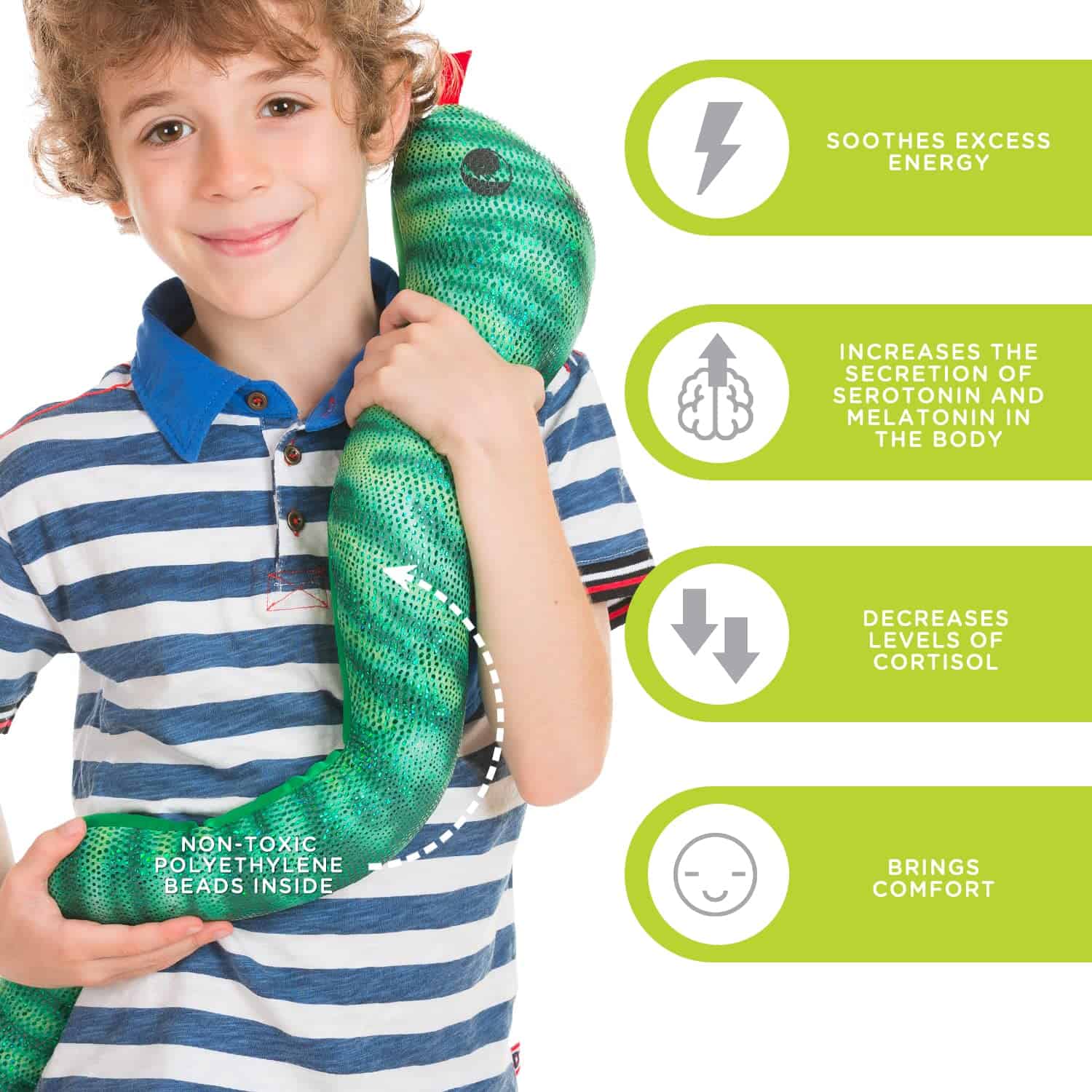 Peluche Serpiente Ponderada manimo para Niños y Adultos - - Imagen 4