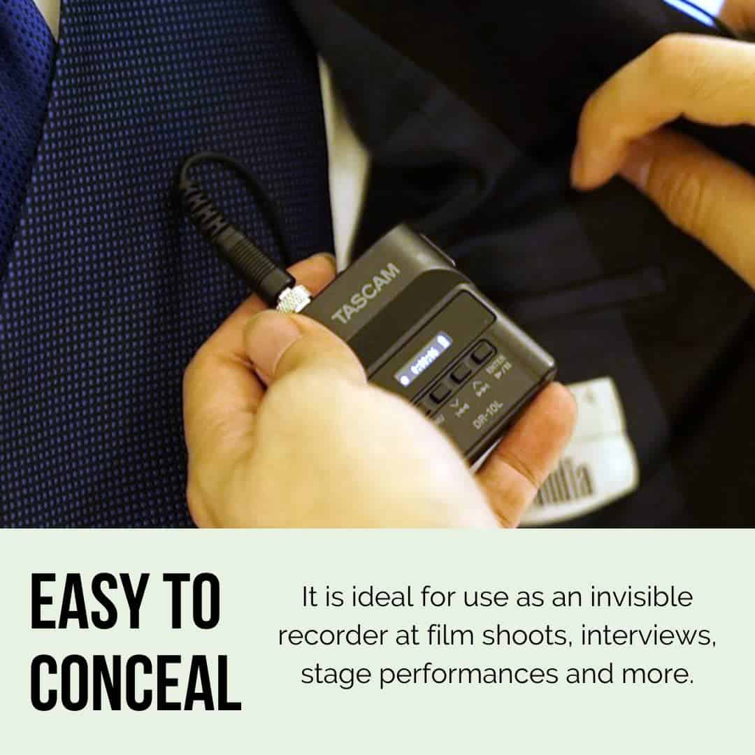 Grabadora de audio digital Tascam DR-10L y micrófono - Imagen 6