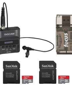 Grabadora de audio digital Tascam DR-10L y micrófono